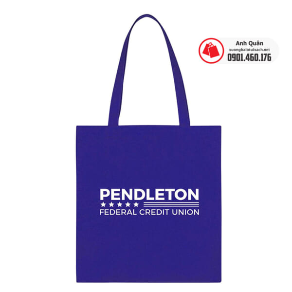 Túi vải không dệt in logo Pendleton Federal Credit Union
