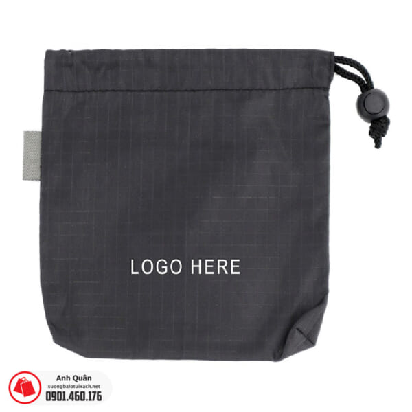 Túi rút vải dù mini màu đen