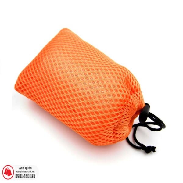 Túi rút mini vải lưới màu cam