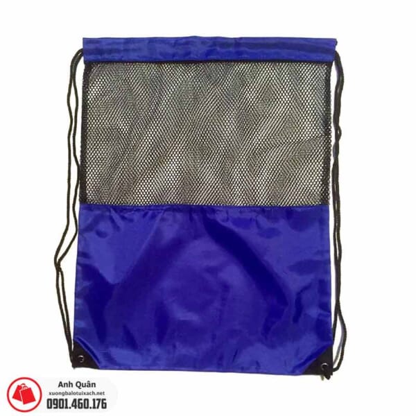 Túi rút vải dù phối lưới màu xanh 02