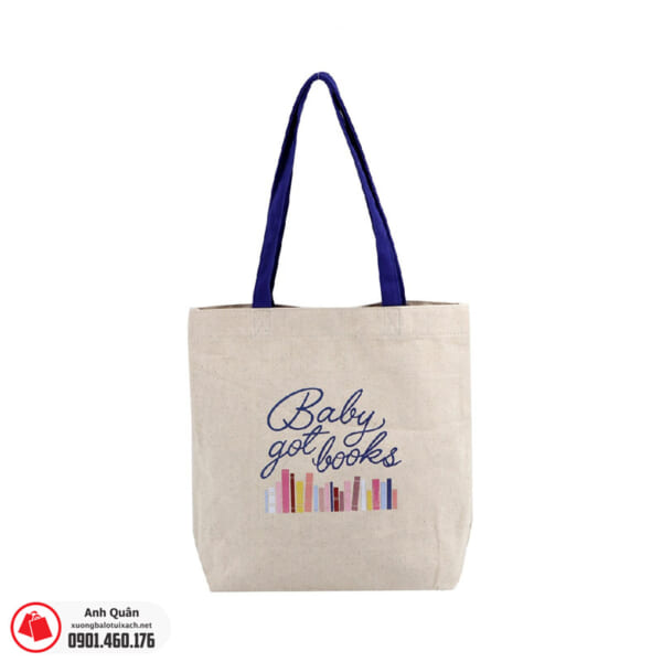 Túi vải bố chặt góc Baby-got-books