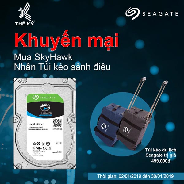Túi cần kéo khuyến mãi khi mua ổ cứng Seagate